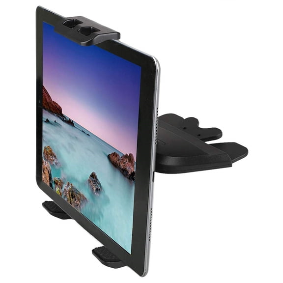 Universal 2 in 1 CD Slot Tablet & Smartphone Holder, CD Player Car Mount Cradle Fit for Samsung Galaxy Tab, iPad Mini Air Pro, iPhone XS Max XS XR, GPS, 4"-12" Devices