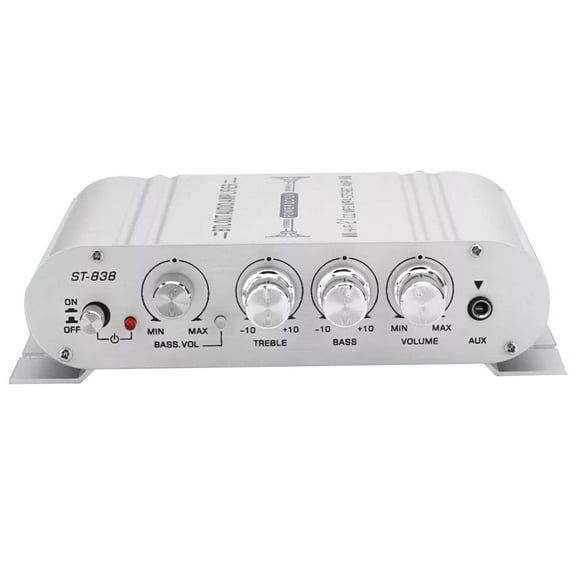 Universal 2.1 Channel Amplifier for iPads, Phones, TVs 20Wx2 + 40W, Dedicated Treble/Bass Control