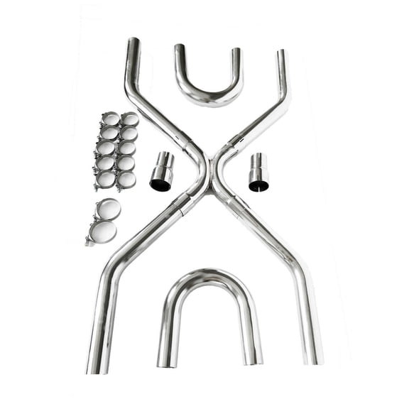 Universal 2.5" Exhaust System Builder X-Pipe Tubing Kit T304 SS LS Engine Swap Universal 2.5" Exhaust System Builder X-Pipe Tubing Kit T304 SS LS Engine Swap