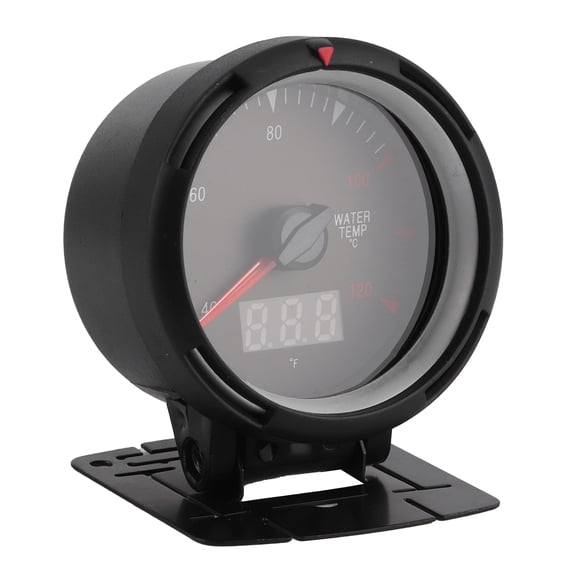 Universal 2.5 inches / 63.5 mm Car Water Temperature Gauge White LED Digital Display 40-120C Water Temp Meter Kit for 12V High Performance Gasoline Engine 4 6 8 Cylinder Vehicles