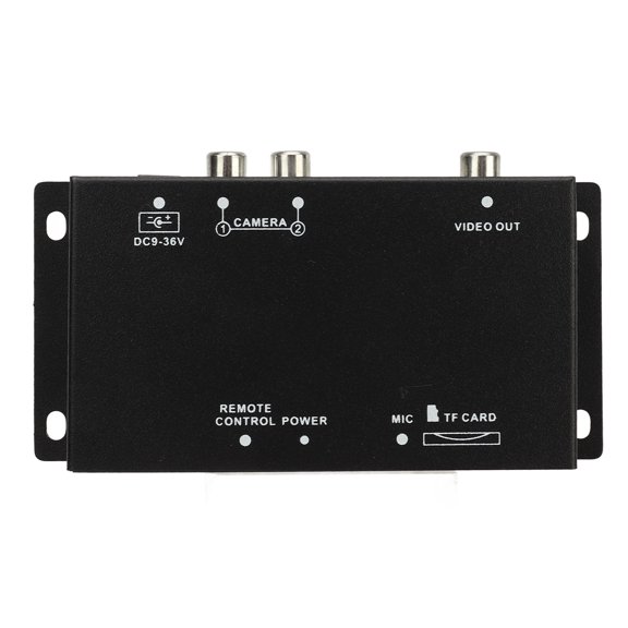Universal 2 Channel Mobile Digital Video Splitter Control Box, 720P Backup Camera Switch for Trucks, RVs, and Buses