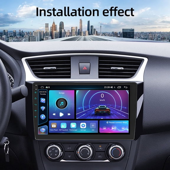 Universal 2 Din Car Stereo with 10.1 Inch Touchscreen 4+64G Car Stereo GPS Navigation with Carplay Android Auto Car Radio with 720P Backup Camera Support Bluetooth Handsfree Wifi Mirror Link SWC