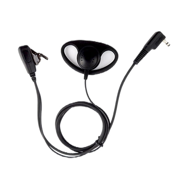 Universal 2 Pin D Type Earpiece Clamp On Radio Headset for Cautious Communicate