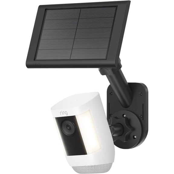 Universal 2-in-1 Wall Mount for Solar Panel & Camera-Compatible with Stick Up Cam/Spotlight Cam/Plus/Pro(Battery), , Arlo, Eufy, -Adjustable Solar Panel Mount with 360 Rotation Black