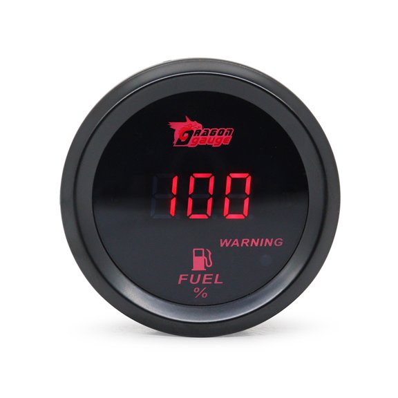 Universal 2 inch / 5.2 cm Digital Display Car Fuel Level Gauge with LED Backlight 240-33 Ohms
