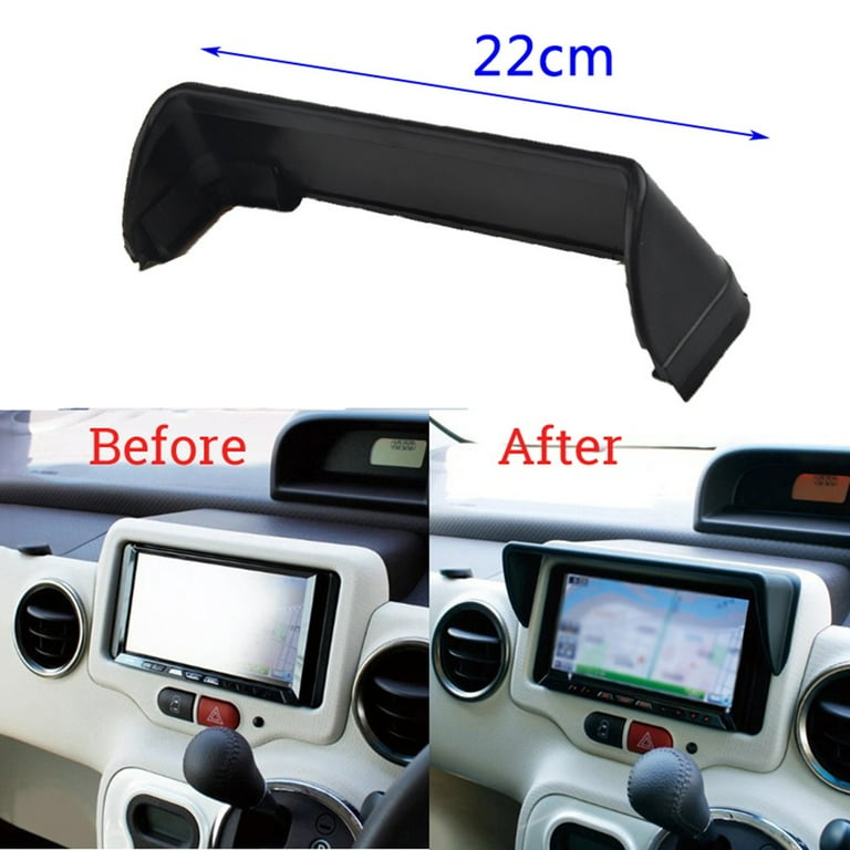 Universal 22Cm Anti Glare Car Dash Radio Sun Shade Gps Navigation Hood Cap Cover