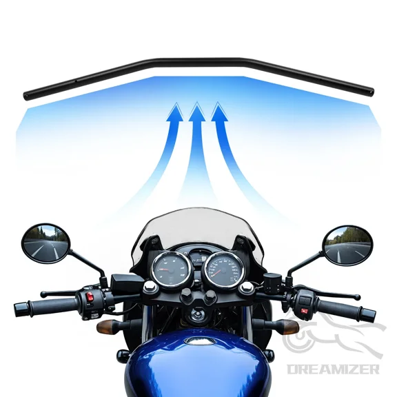 Universal 22mm Motorcycle handlebar for Chopper Cruiser Bobber Aluminium handlebar Roller Retro Vintage Bars Black