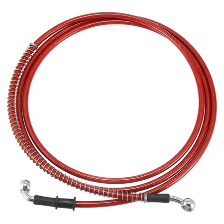 Universal 240cm 94.49" Brake Clutch Oil Hose Line Pipe Red for Motorcycle