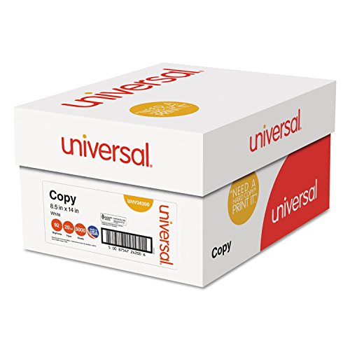 Universal 24200 Copy Paper, 92 Brightness, 20lb, 81/2 x 14, White