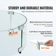 thumbnail image 1 of Universal 29 Inch Round Fire Pit Wind Guard, 8 Inch High Clear Tempered Glass Panel for Gas & Propane Fire Pits, Outdoor Patio Accessory, 1 of 7