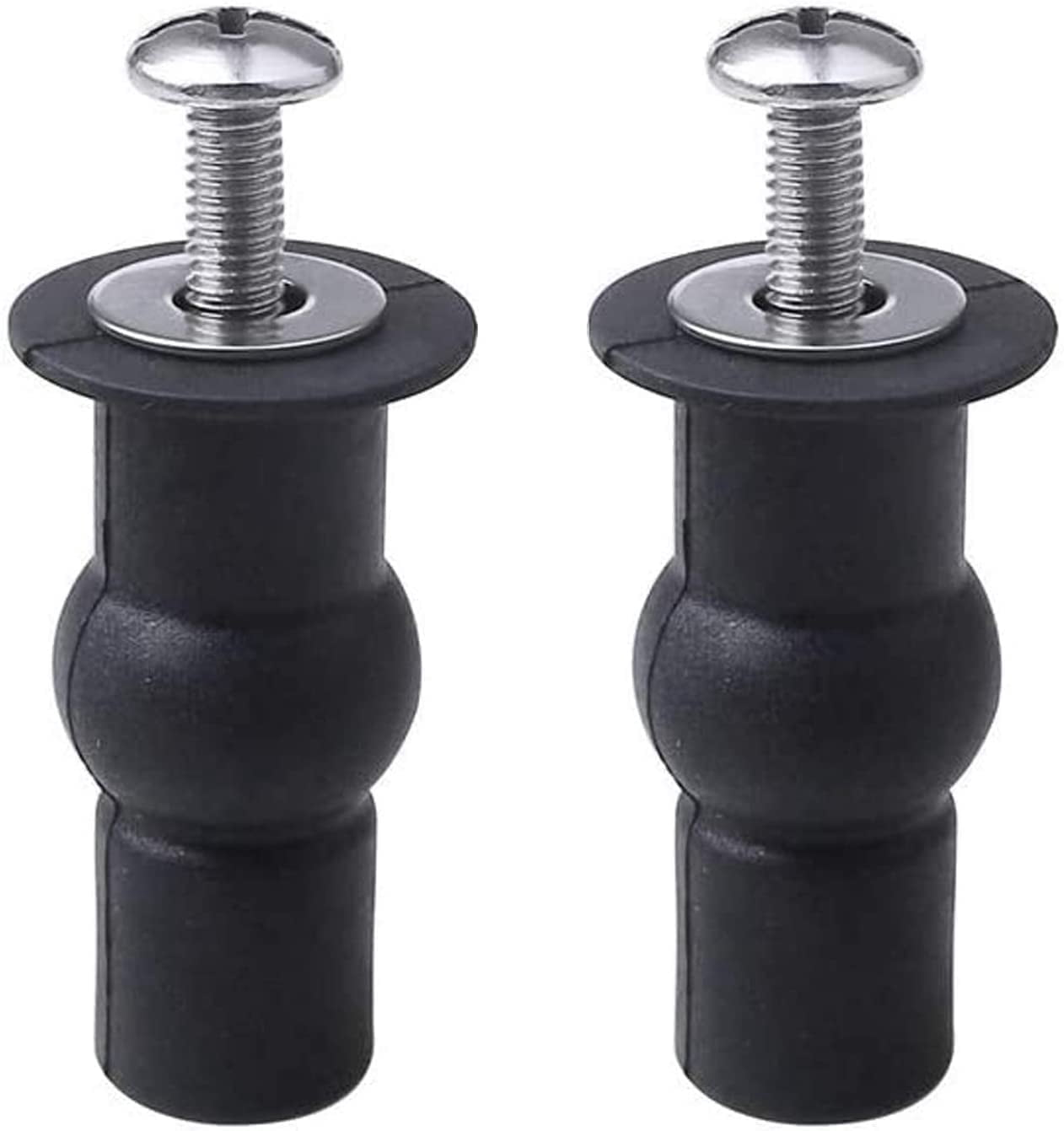 Universal 2-Pack Toilet Seat Hinges & Screws – Top Fixing Rubber