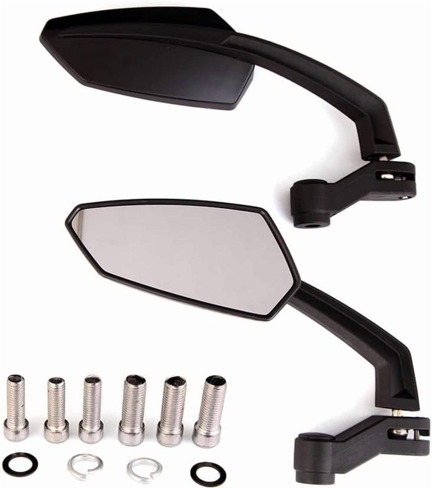 Universal 2Pcs 8/10mm Motorcycle Rearview Mirror Scooter Motocross Rearview Mirrors Electrombile Carbon Fiber Back Side Convex Mirror Mirrors