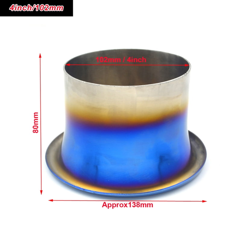 Universal 3'' 3.5'' 4'' Blue Burnt Stainless Steel Car Cold Air Intake ...