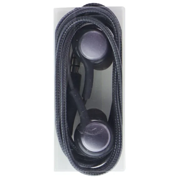 Universal 3.5Mm Braided Stereo Headphones With Mic/Remote - Dark Gray