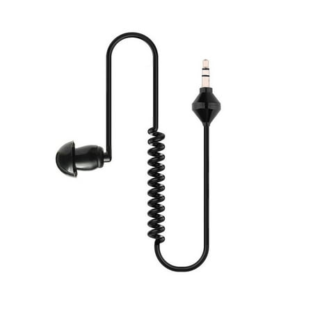 Universal 3.5mm Jack Acoustic Hollow Vacuum Spiral Air Tube Anti-Radiation Earphone Earpiece,Single Side Cell Phone Headset Compatible with All Cellphones MP3 / 4