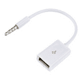 Universal 3.5mm Male AUX Audio Plug Jack To USB 2.0 Female Converter