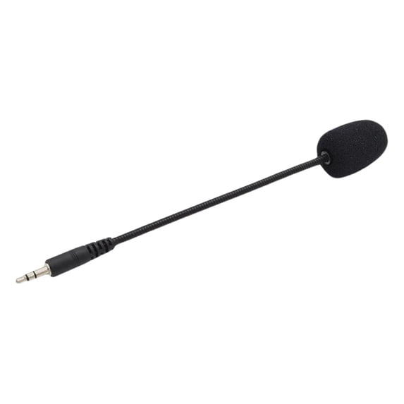 Universal 3.5mm Plug External Headset Microphone Mic for Mobile Phone PC Laptop, 3.5Mm Jack Works With Most Gaming Headsets, 1Pc Durable External Headset Microphone, Easy to Use(Black,6.7x1")