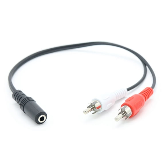 Universal 3.5mm Stereo to 2 RCA Cable Signal Line for Microphone Audio Amplifier