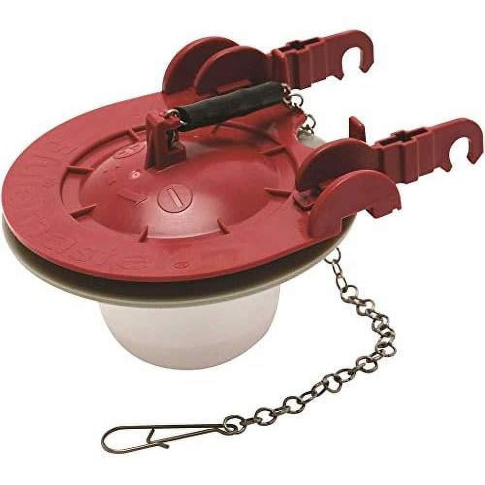 Red 3-Inch Universal Chemical Resistant Toilet Flapper