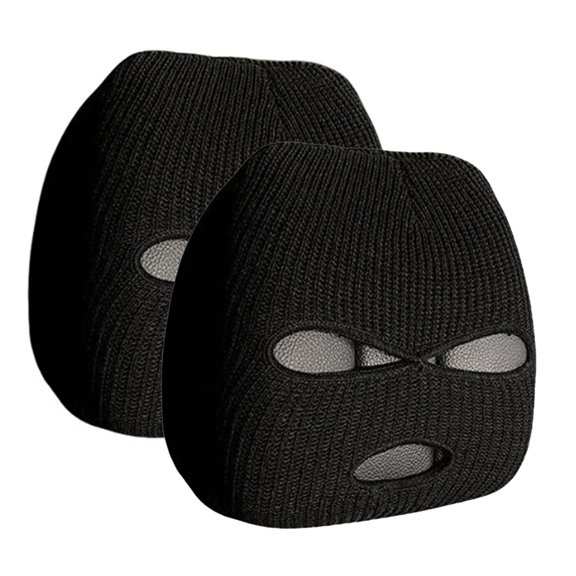 Universal 3 Hole Headrest Cover Stretchy Balaclava Style Car Decors Safe Interior Upgrades Suitable for Festive Season