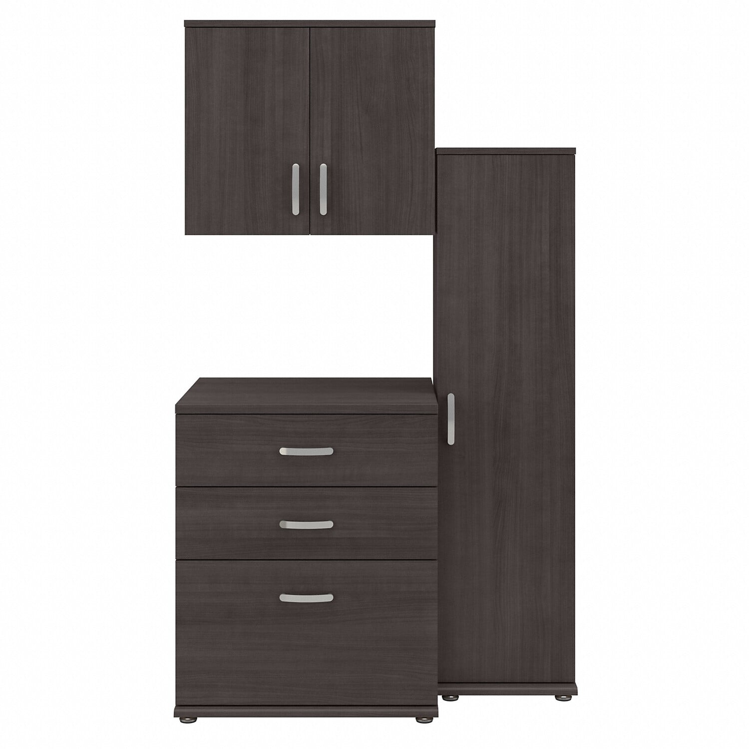 Storm Gray Tall Cabinet with Adjustable Shelving