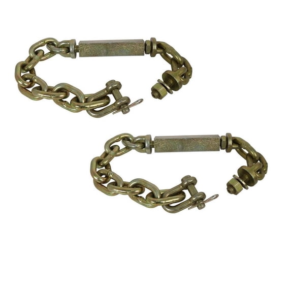 Universal 3-Point Hitch Chain Stabilizer Turnbuckle, Sway Control Link for Tractor 3-Point Hitch, Fits Category 1 Implements