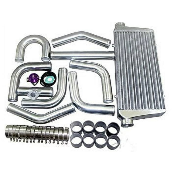Universal 30.75"x11.75"x3" Intercooler Piping Kit + BOV IMPREZA WRX Sti Civic RX7