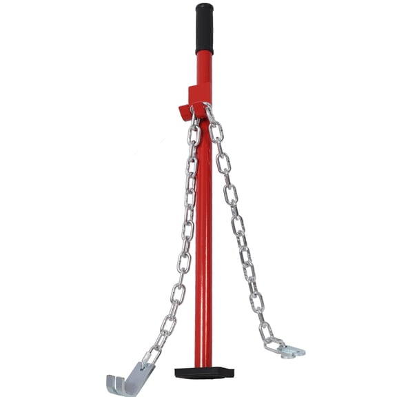 Universal 30-Inch Pulling Stick Tool for Car Repair - Red Steel Body Dent Fix