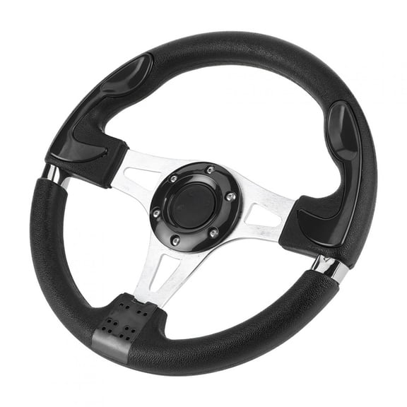 Universal 320mm / 12.5in Car Sport Steering Wheel - PVC and Aluminum Construction with Horn Button for Enhanced Driving Control and Style