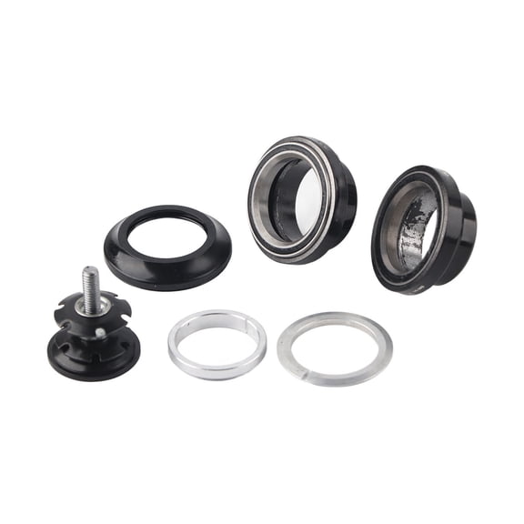 Universal 34mm Bicycle Headset Threadless Sealed Bearing for 1 1/8" 28.6mm Straight Steerer Fork CNC Aluminum Alloy High Precision Bike Threadless External headset Red Black Dual Tone Option