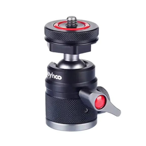 Universal 360° Ball Head for DSLR Camera, Adjustable Mount for Monopod, Tripod, Camcorder & Light Stand, Aluminum Alloy Camera Ball Head with 1/4” Screw