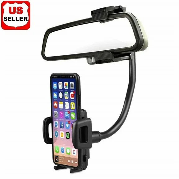 Universal 360 Car Rearview Mirror Mount Stand Holder Cradle For Cell Phone Gps