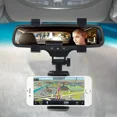 thumbnail image 1 of Universal 360° Clip On Rear View Mirror Mobile Cell Phone Holder Car Mount Stand, 1 of 6