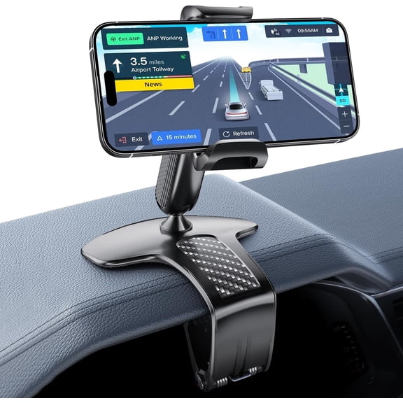 Universal 360 Dashboard Cell Phone Holder, Upgrade Clip Phone Holder Mount for Dashboard 360 Rotation Dash Board Phone Mount Fit for ,,,, 4 to 7" Smartphones