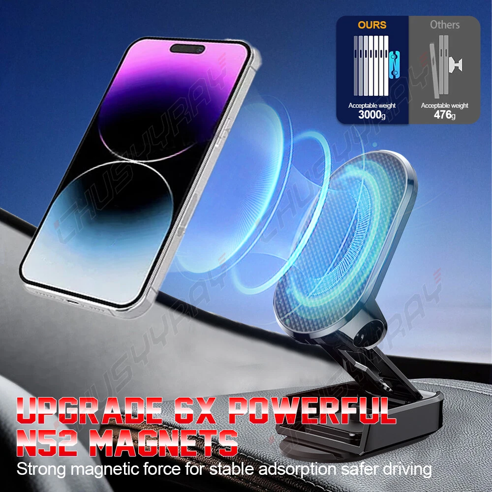 Universal 360° Rotation Car Cell Phone Mount Stand Gps Folding Stand