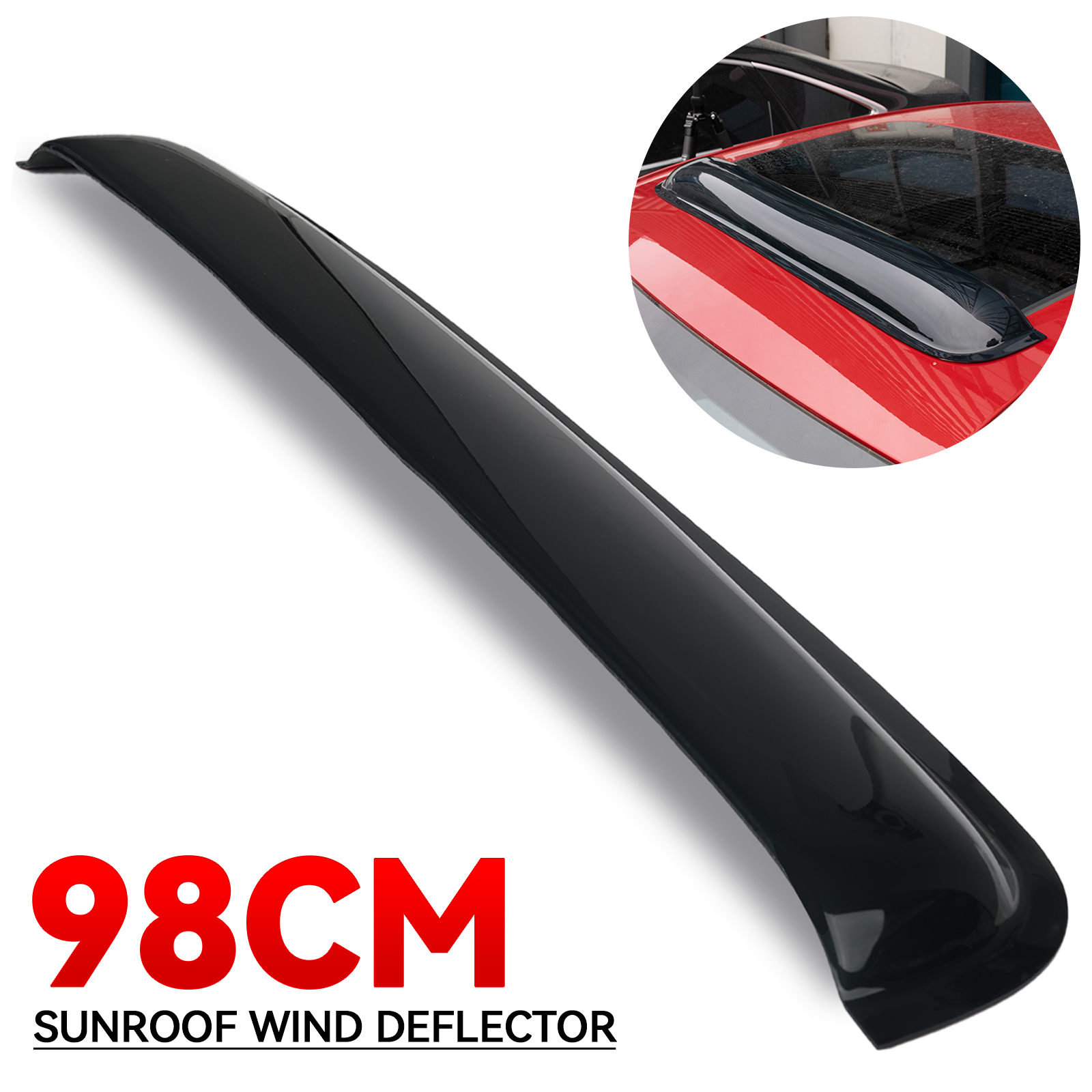 Universal 38" Car Sunroof Moonroof Top Rain Wind Deflector Visor Vent