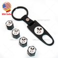 thumbnail image 2 of VeryDecal Universal Black Tire Valve Stems & Dust Caps With K Car Keychain Emblem – Copper + Aluminum 2 of 5