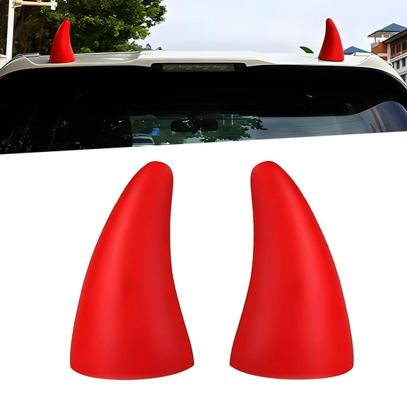 Universal 3D Cute Car Exterior Stickers, Car Roof Decoration, Car Exterior Stickers for Various Models, Decoration, Red