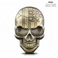 thumbnail image 1 of Universal 3D Fashion Metal Skull w/ USA Flag Emblem Car Decal Sticker Decoration, 1 of 20