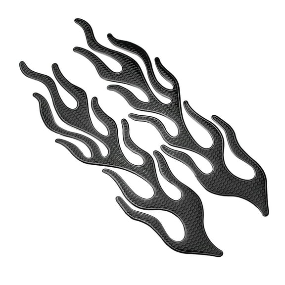 Universal 3D Motorcycle Gas Tank Decal 10.12''x4.80'' Fuel Oil Gas Tank Pad Protector Sticker Black