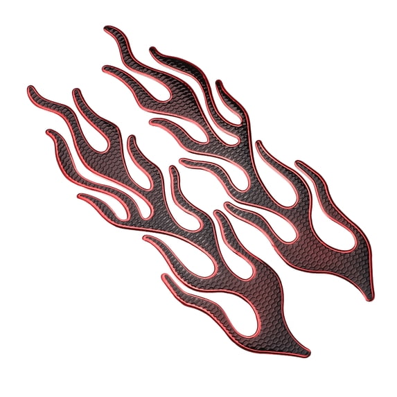 Universal 3D Motorcycle Gas Tank Decal 10.12''x4.80'' Fuel Oil Gas Tank Pad Sticker Decal Black Red