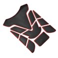 thumbnail image 1 of Universal 3D Motorcycle Gas Tank Decal 7.68''x5.63'' Fuel Oil Gas Tank Pad Protector Sticker Black Red, 1 of 6