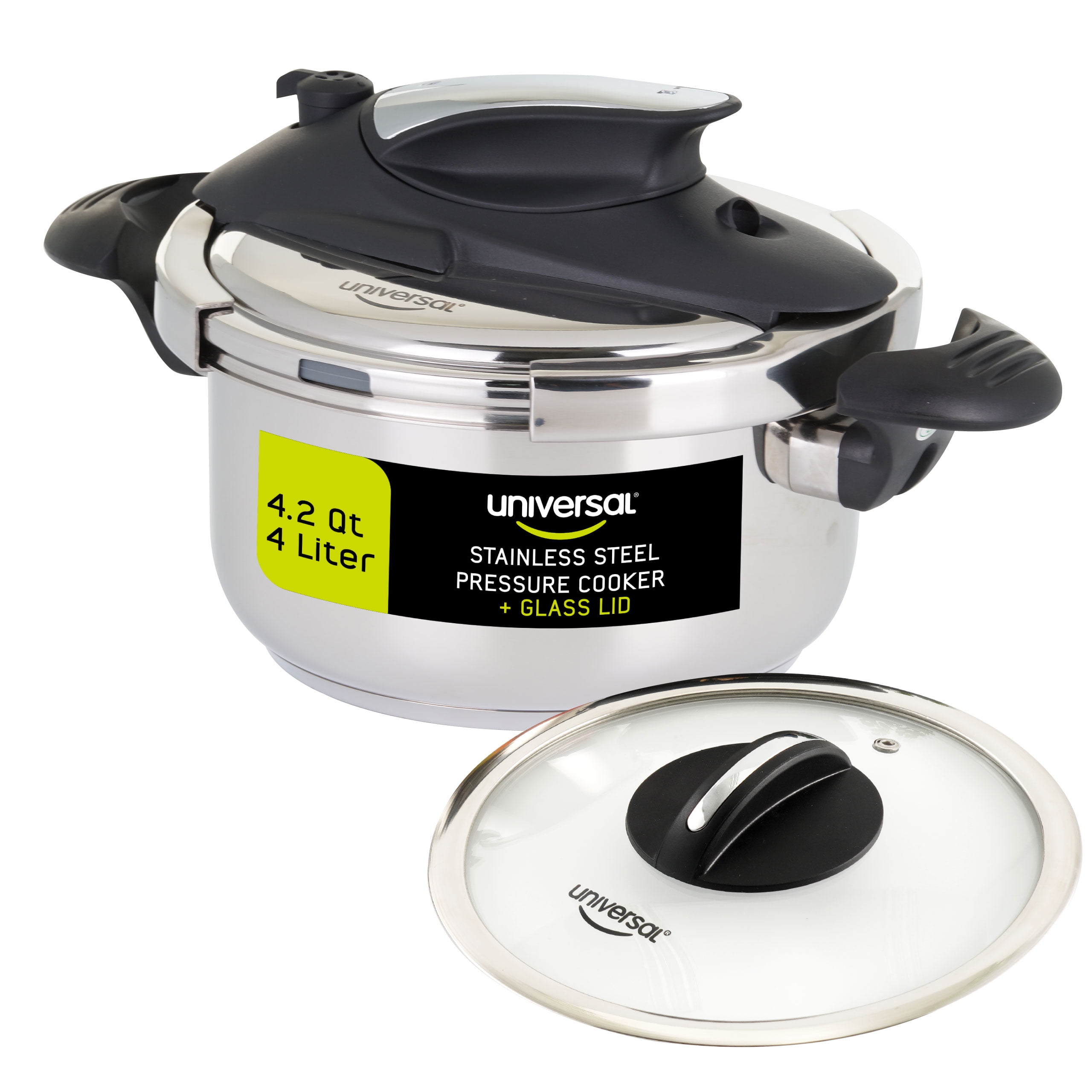 https://i5.walmartimages.com/seo/Universal-4-2-Quart-4-Liter-Stainless-Steel-Easy-Use-Pressure-Cooker-Extra-Glass-Lid-Induction-Compatible-5-servings_ea7103e5-e6ca-4ac2-9e6e-3abef39d081c.c158e548fd00bea75ba41772560d306d.jpeg