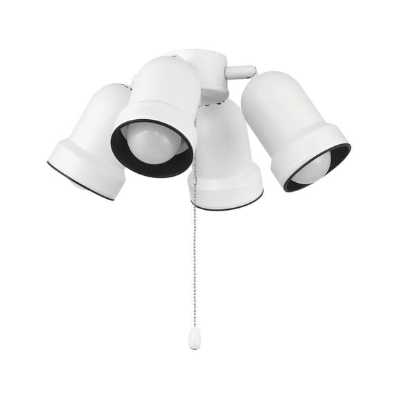 Universal 4-Light Adjustable Ceiling Fan Light Kit in White