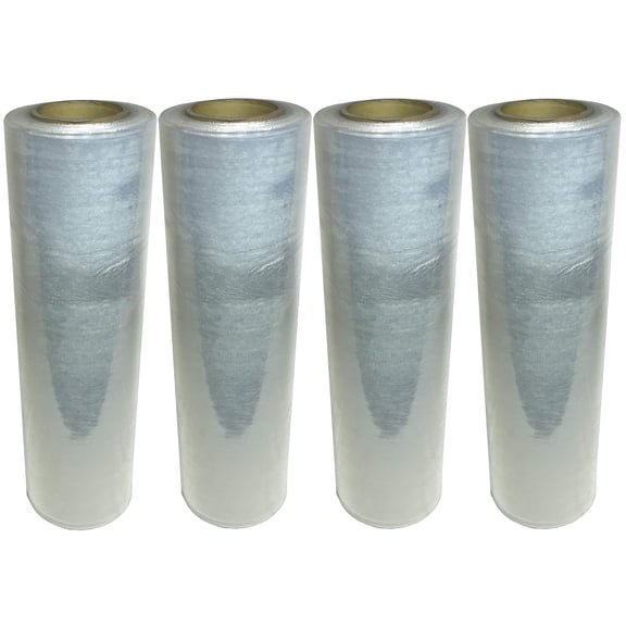 Universal 4 Pack Stretch Wrap18 Inches X 1500 Tough Pallet Shrink Wrap, 80 Gauge Industrial Strength Plastic Film, Commercial Grade Strength Film, Moving & Stretch Packing