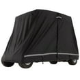 thumbnail image 1 of Universal 4-Passenger Golf Cart Cover – 600D Polyester Waterproof Full Cover with 3 Zipper Doors | Sunproof, Dustproof Protection for Club Car & Most Golf Carts (Black), 1 of 8