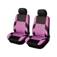 thumbnail image 1 of Universal 4-Piece Car Seat Cover Set Tire Tread Embossed Breathable Knit Fabric Protectors for Most Sedans SUVs and Trucks Pink, 1 of 3