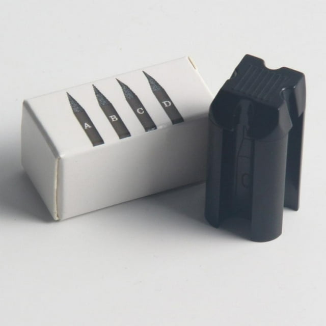 Universal 4 Points Sharpener for All Wooden & Plastic Pencil Sizes, Dual Pencil Sharpener for Lip Liner, Eyebrow, and Eyeliner Pencils