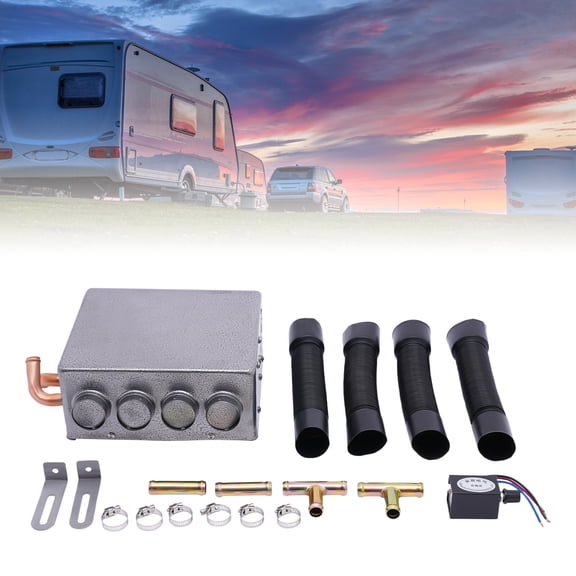 Universal 4-Port Under-Dash Heater for Car/Truck - Compact 12V Heater with Speed Switch & Low Power Consumption