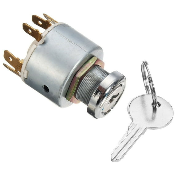 Universal 4-Position Ignition Switch - 12V, 2 Keys, Durable Metal, for Car, Motor, Boat, SPB501 Replacement